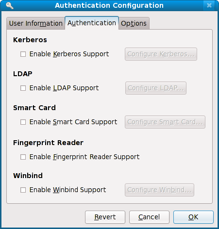 fingerprint support in authconfig-gtk