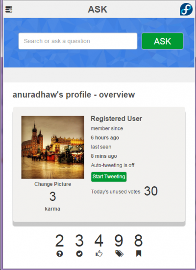 alt AskFedora Userpage