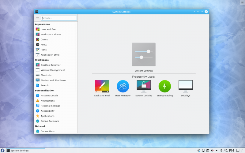File:KDE Fedora31 Settings.png